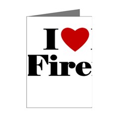 I Love My Fireman Mini Greeting Cards (Pkg of 8) from ArtsNow.com Right