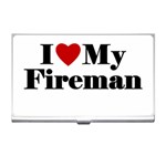 I Love My Fireman Business Card Holder