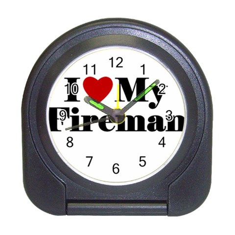 I Love My Fireman Travel Alarm Clock from ArtsNow.com Front