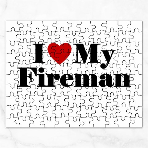 I Love My Fireman Jigsaw Puzzle (Rectangular) from ArtsNow.com Front