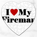 I Love My Fireman Jigsaw Puzzle (Heart)