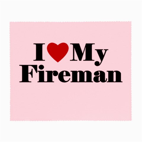 I Love My Fireman Small Glasses Cloth from ArtsNow.com Front