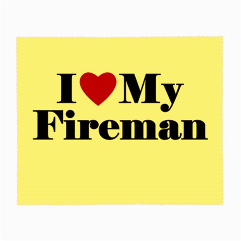 I Love My Fireman Small Glasses Cloth from ArtsNow.com Front