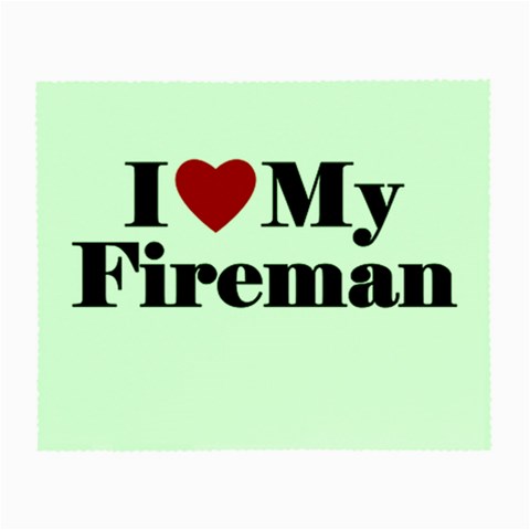 I Love My Fireman Small Glasses Cloth from ArtsNow.com Front