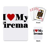 I Love My Fireman Playing Cards Single Design