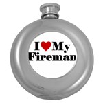 I Love My Fireman Hip Flask (5 oz)