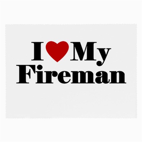 I Love My Fireman Large Glasses Cloth from ArtsNow.com Front