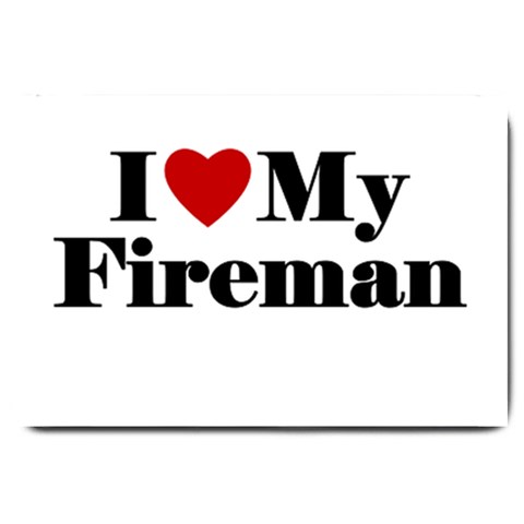 I Love My Fireman Large Doormat from ArtsNow.com 30 x20  Door Mat