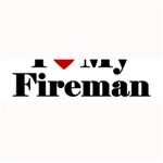 I Love My Fireman Large Bar Mat