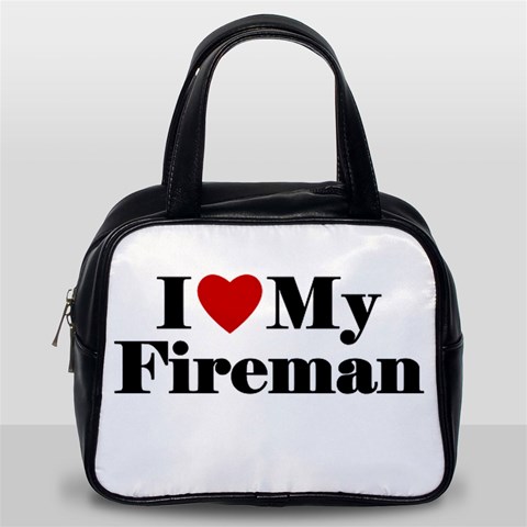 I Love My Fireman Classic Handbag (One Side) from ArtsNow.com Front