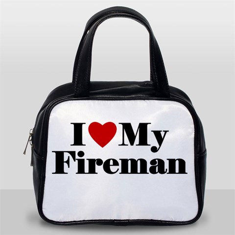 I Love My Fireman Classic Handbag (Two Sides) from ArtsNow.com Back