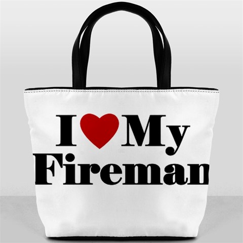 I Love My Fireman Bucket Bag from ArtsNow.com Front