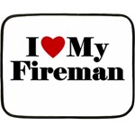 I Love My Fireman Fleece Blanket (Mini)