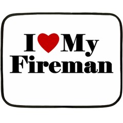 I Love My Fireman Double Sided Fleece Blanket (Mini) from ArtsNow.com 35 x27  Blanket Front