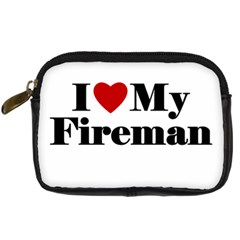 I Love My Fireman Digital Camera Leather Case from ArtsNow.com Front