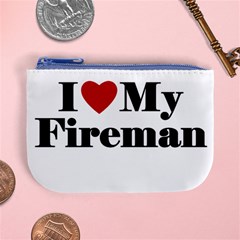 I Love My Fireman Mini Coin Purse from ArtsNow.com Front