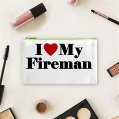 I Love My Fireman Cosmetic Bag (Small) from ArtsNow.com Front