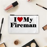 I Love My Fireman Cosmetic Bag (Small)