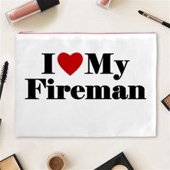 I Love My Fireman Cosmetic Bag (XL) from ArtsNow.com Front