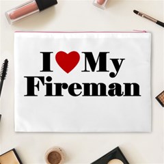 I Love My Fireman Cosmetic Bag (XL) from ArtsNow.com Back