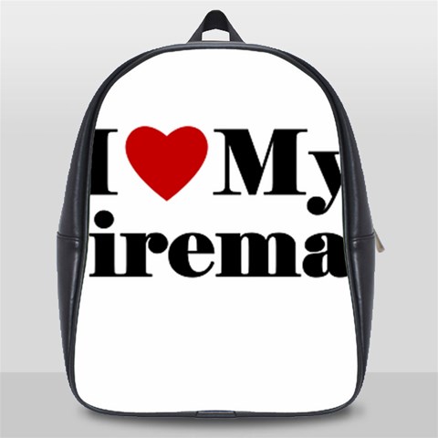 I Love My Fireman School Bag (Large) from ArtsNow.com Front