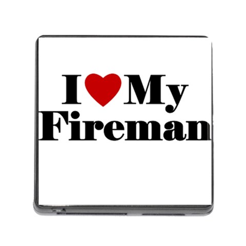 I Love My Fireman Memory Card Reader (Square 5 Slot) from ArtsNow.com Front