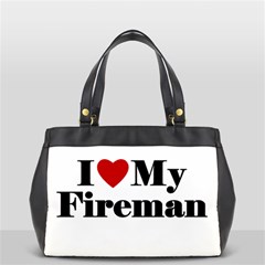 I Love My Fireman Oversize Office Handbag (2 Sides) from ArtsNow.com Front