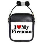 I Love My Fireman Girls Sling Bag