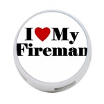 I Love My Fireman 4-Port USB Hub (One Side)