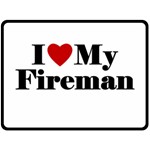 I Love My Fireman Fleece Blanket (Large)