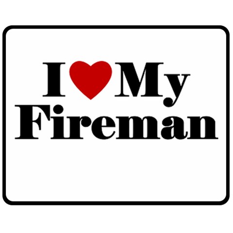 I Love My Fireman Fleece Blanket (Medium) from ArtsNow.com 60 x50  Blanket Front