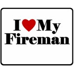 I Love My Fireman Fleece Blanket (Medium)