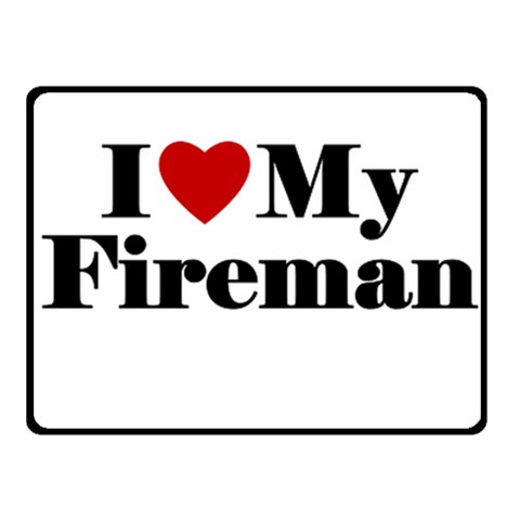 I Love My Fireman Fleece Blanket (Small) from ArtsNow.com 50 x40  Blanket Front