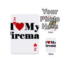 I Love My Fireman Playing Cards 54 (Mini) from ArtsNow.com Front - Heart2