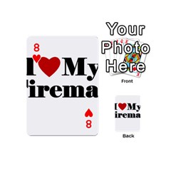 I Love My Fireman Playing Cards 54 (Mini) from ArtsNow.com Front - Heart8