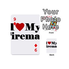 I Love My Fireman Playing Cards 54 (Mini) from ArtsNow.com Front - Diamond9