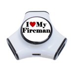 I Love My Fireman 3-Port USB Hub