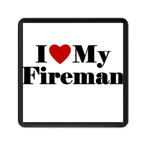 I Love My Fireman Memory Card Reader (Square) from ArtsNow.com Front