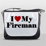 I Love My Fireman Messenger Bag