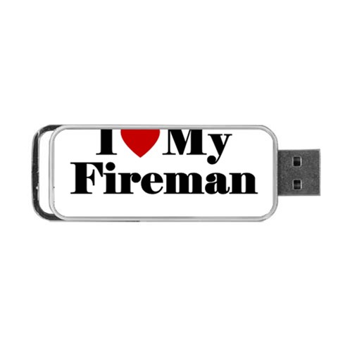 I Love My Fireman Portable USB Flash (One Side) from ArtsNow.com Front