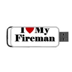 I Love My Fireman Portable USB Flash (One Side)