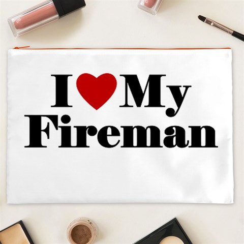 I Love My Fireman Cosmetic Bag (XXL) from ArtsNow.com Front