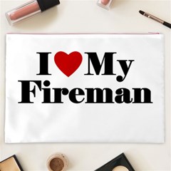 I Love My Fireman Cosmetic Bag (XXL) from ArtsNow.com Back