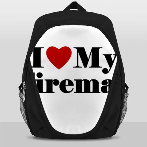 I Love My Fireman Backpack Bag from ArtsNow.com Front