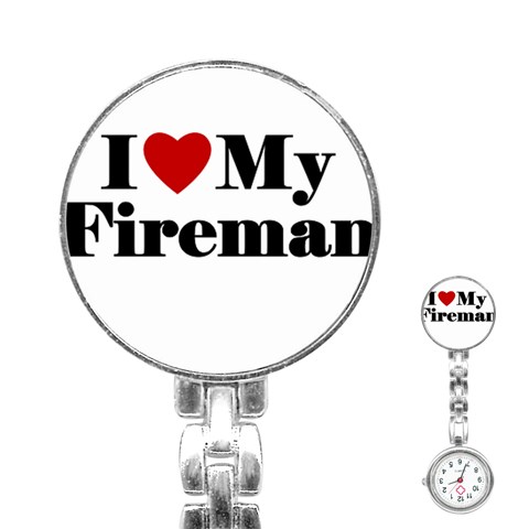 I Love My Fireman Stainless Steel Nurses Watch from ArtsNow.com Front