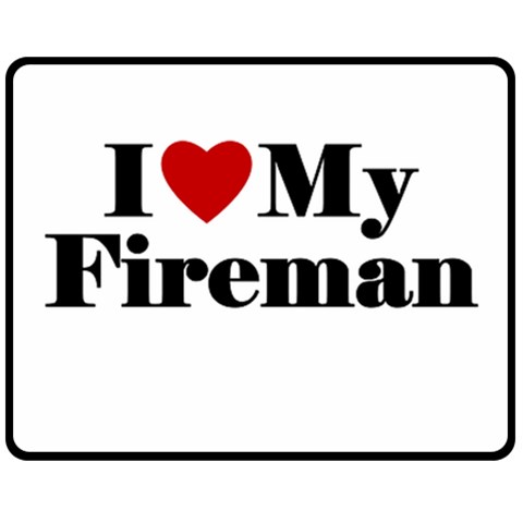 I Love My Fireman Double Sided Fleece Blanket (Medium) from ArtsNow.com 58.8 x47.4  Blanket Front