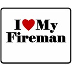 I Love My Fireman Double Sided Fleece Blanket (Medium)