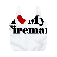 I Love My Fireman Full Print Recycle Bag (M) from ArtsNow.com Front