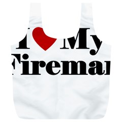 I Love My Fireman Full Print Recycle Bag (XL) from ArtsNow.com Back