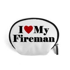 I Love My Fireman Accessory Pouch (Small) from ArtsNow.com Front